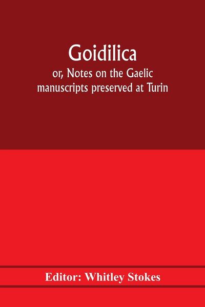 Produktbild: Goidilica; or, Notes on the Gaelic manuscripts preserved at Turin, Milan, Berne, Leyden, the monastery of S. Paul, Carinthia, and Cambridge, with eigh