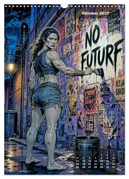 Produktbild: No Future: Dystopische Street-Art Graphic Novel (Wandkalender 2027 DIN A3 hoch), CALVENDO Monatskalender