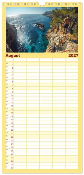 Produktbild: Familienplaner 2027 - Action pur - atemberaubende Hobbys mit 5 Spalten (Wandkalender, 21 x 45 cm) CALVENDO