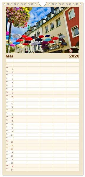 Produktbild: Familienplaner 2026 - SIEGEN Stadt auf acht Bergen mit 5 Spalten (Wandkalender, 21 x 45 cm) CALVENDO