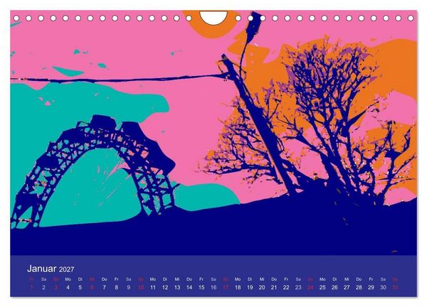 Produktbild: WIEN popartig (Wandkalender 2027 DIN A4 quer), CALVENDO Monatskalender