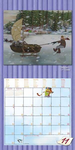 Produktbild: Pettersson & Findus 2026 - Broschürenkalender 30x30 cm (30x60 geöffnet) - Kalender mit Platz für Notizen - mit herausnehmbarem Poster - Wandkalender