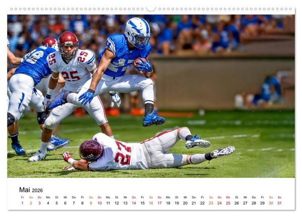 Produktbild: American Football - Touchdown durchs Jahr (hochwertiger Premium Wandkalender 2026 DIN A2 quer), Kunstdruck in Hochglanz