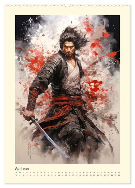 Produktbild: Samurai Helden (Wandkalender 2026 DIN A2 hoch), CALVENDO Monatskalender