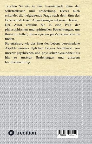 Produktbild: Der Sinn des Lebens und seine Folgen