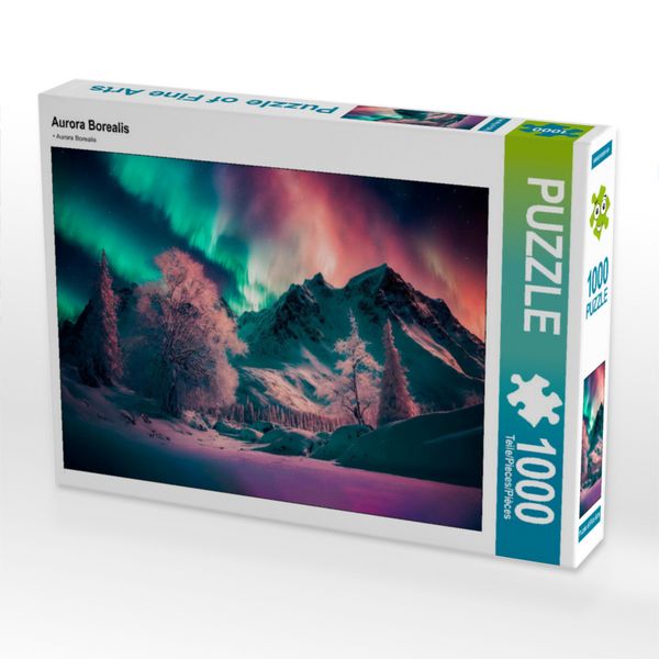 Produktbild: CALVENDO Puzzle Aurora Borealis | 1000 Teile Lege-Gr&ouml;&szlig;e 64x48cm Foto-Puzzle f&uuml;r gl&uuml;ckliche Stunden