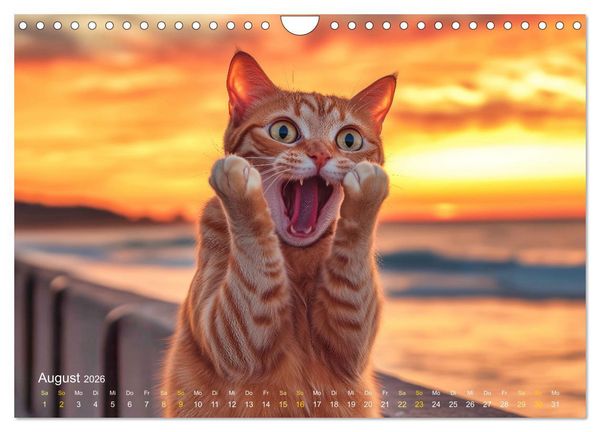 Produktbild: Katzenkunstwerke (Wandkalender 2026 DIN A4 quer), CALVENDO Monatskalender