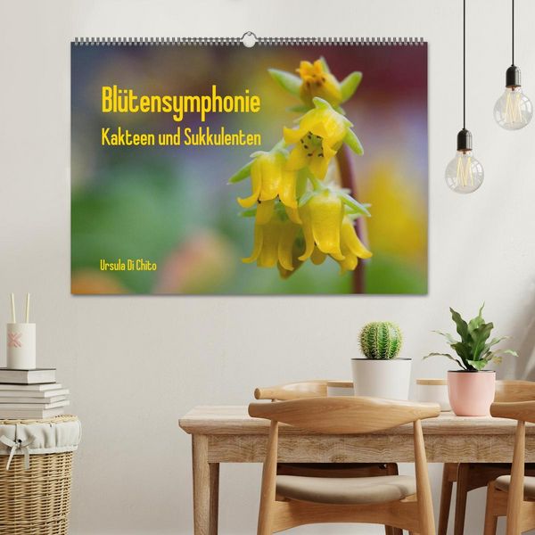Produktbild: Bl&uuml;tensymphonie - Kakteen und Sukkulenten (Wandkalender 2026 DIN A2 quer), CALVENDO Monatskalender