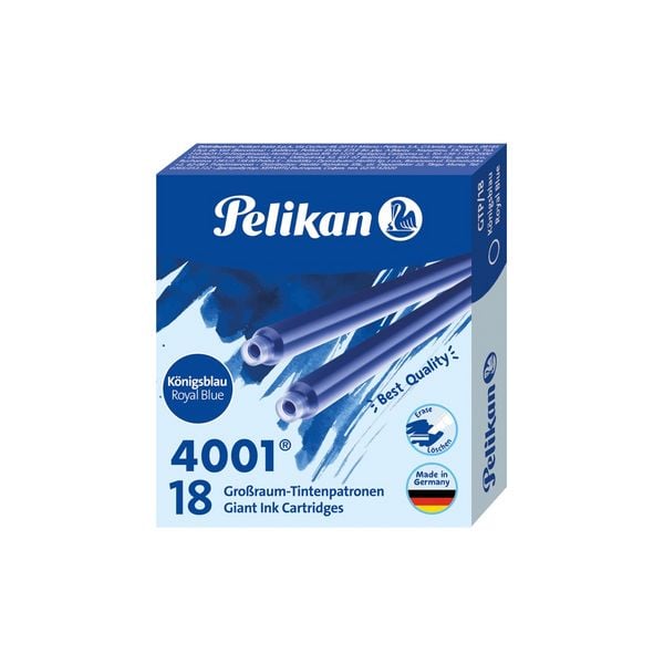 Pelikan Großraum-Tintenpatronen 4001 königsblau 18 Stück