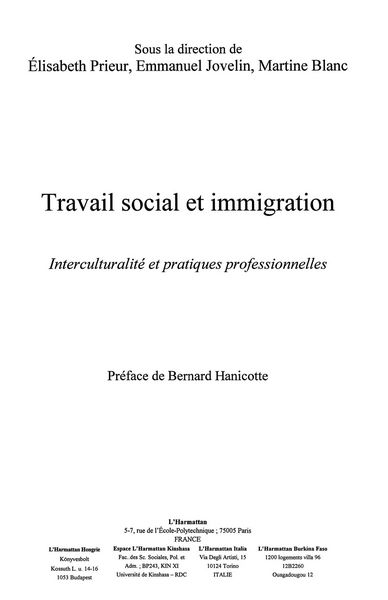Produktbild: Travail social et immigration