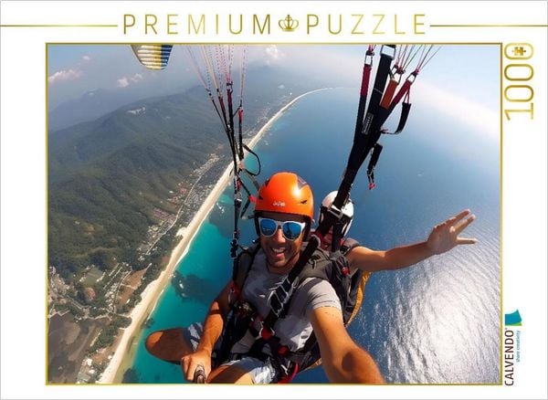 Produktbild: CALVENDO Puzzle Paragliden - nichts f&uuml;r Angsthasen | 1000 Teile Lege-Gr&ouml;&szlig;e 64x48cm Foto-Puzzle f&uuml;r gl&uuml;ckliche Stunden