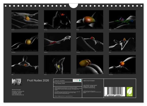 Produktbild: Fruit Nudes 2026 (Wandkalender 2026 DIN A4 quer), CALVENDO Monatskalender