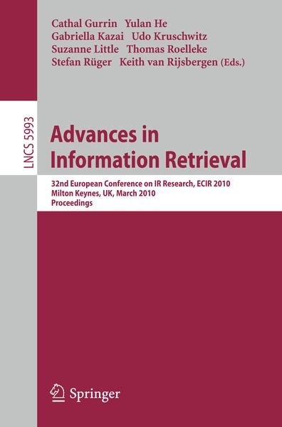 Produktbild: Advances in Information Retrieval