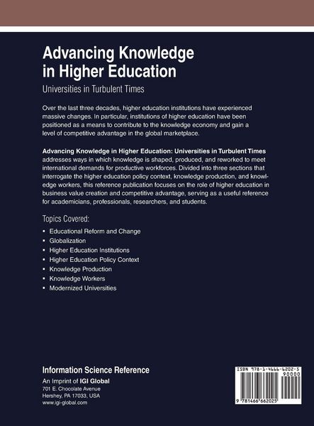 Produktbild: Advancing Knowledge in Higher Education