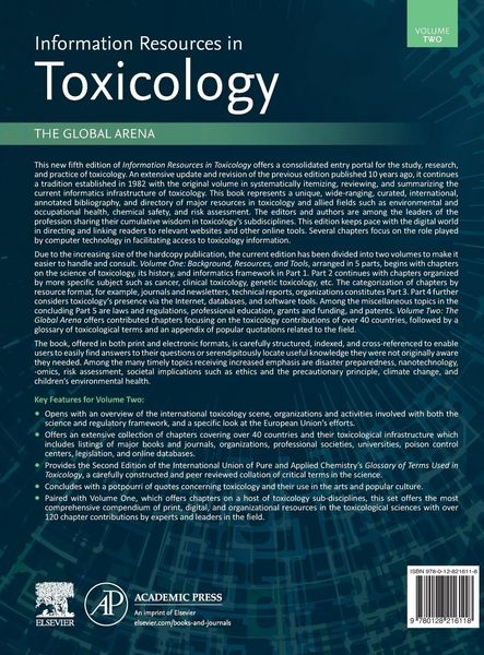 Produktbild: Information Resources in Toxicology, Volume 2