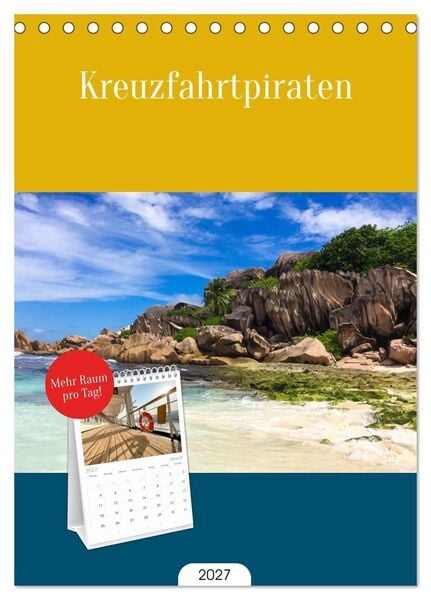Produktbild: Tischplaner 2027 - Kreuzfahrtpiraten (A5 Tischkalender zum Aufstellen) CALVENDO