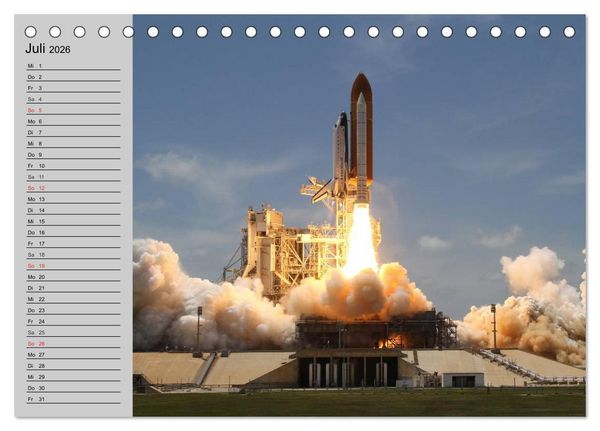 Produktbild: Space Shuttle. Impressionen aus der Raumfahrt (Tischkalender 2026 DIN A5 quer), CALVENDO Monatskalender