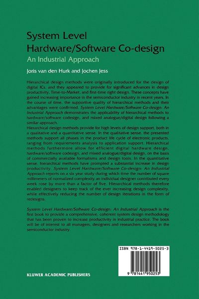 Produktbild: System Level Hardware/Software Co-Design