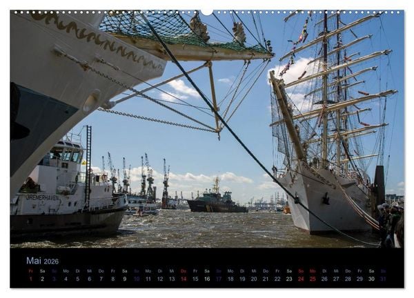 Produktbild: Segelschiffe - Maritime Details (Wandkalender 2026 DIN A2 quer), CALVENDO Monatskalender