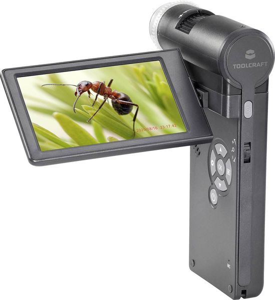 Produktbild: TOOLCRAFT Mikroskop-Kamera mit Monitor 12 Megapixel 300 x Digitale Vergr&ouml;&szlig;erung (max.): 4 x