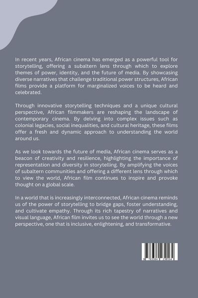 Produktbild: African Film: A Subaltern Lens on Power, Identity, and the Future of Media