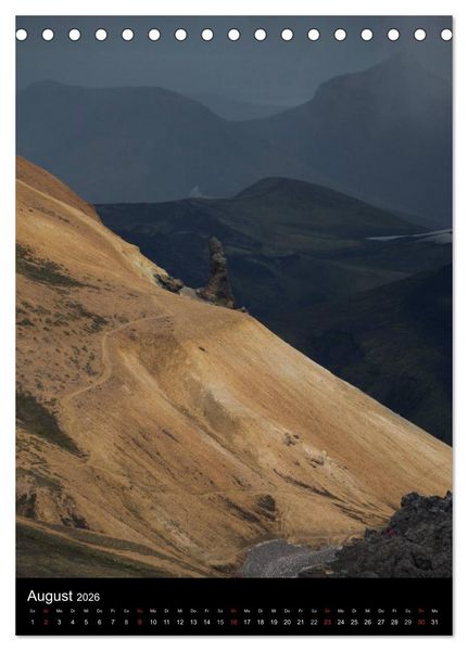 Produktbild: Island - Der Laugavegur-Kalender 2026 (Tischkalender 2026 DIN A5 hoch), CALVENDO Monatskalender