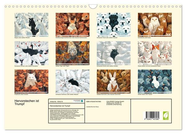 Produktbild: Hervorstechen ist Trumpf (Wandkalender 2026 DIN A3 quer), CALVENDO Monatskalender