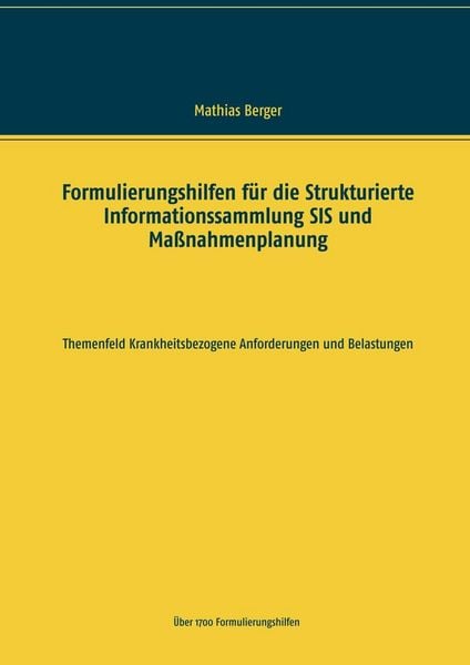 Produktbild: Formulierungshilfen f&uuml;r die Strukturierte Informationssammlung SIS und Ma&szlig;nahmenplanung