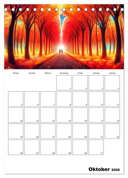 Produktbild: Neonlicht Familienplaner (Tischkalender 2026 DIN A5 hoch), CALVENDO Monatskalender