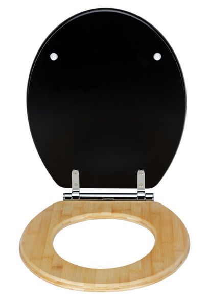 Produktbild: WC-Sitz Mod. Bambusa Black, aus MDF und Bambus