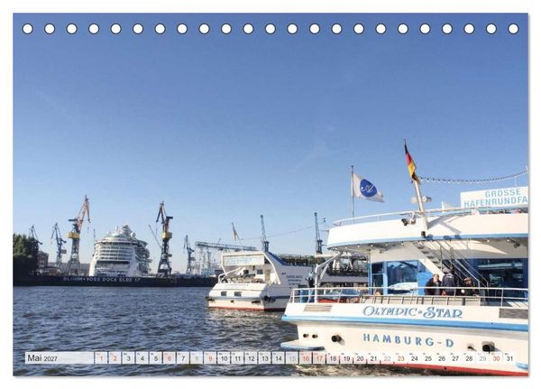 Produktbild: Hansestadt Hamburg (Tischkalender 2027 DIN A5 quer), CALVENDO Monatskalender
