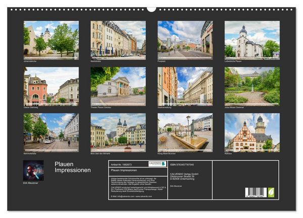 Produktbild: Plauen Impressionen (Wandkalender 2026 DIN A2 quer), CALVENDO Monatskalender