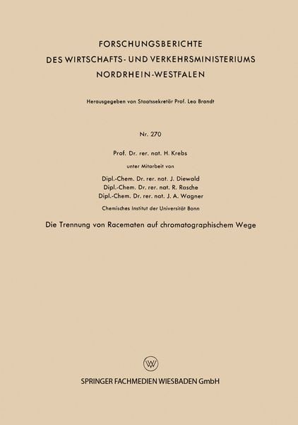 Produktbild: Die Trennung von Racematen auf chromatographischem Wege