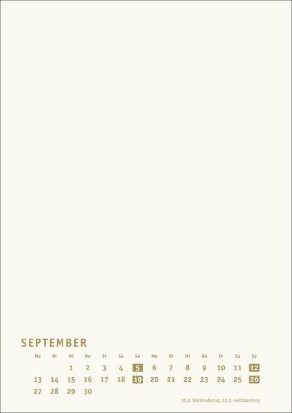 Produktbild: Premium-Bastelkalender gold A4 2027