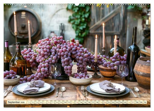 Produktbild: Gedeckter Tisch f&uuml;r Gourmets (hochwertiger Premium Wandkalender 2026 DIN A2 quer), Kunstdruck in Hochglanz