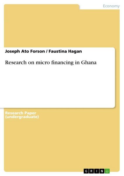 Produktbild: Research on micro financing in Ghana