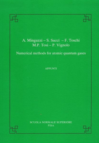 Produktbild: Numerical methods for atomic quantum gases