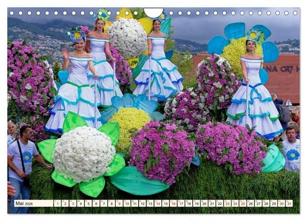 Produktbild: Blumenfest auf Madeira (Wandkalender 2026 DIN A4 quer), CALVENDO Monatskalender