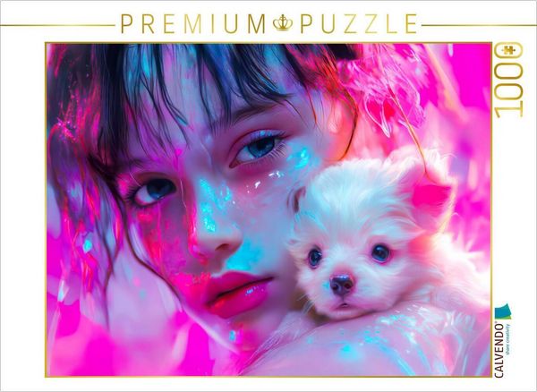 CALVENDO Puzzle Die magische Liebe zwischen Mensch und Tier | 1000 Teile Lege-Größe 64x48cm Foto-Puzzle für glückliche Stunden