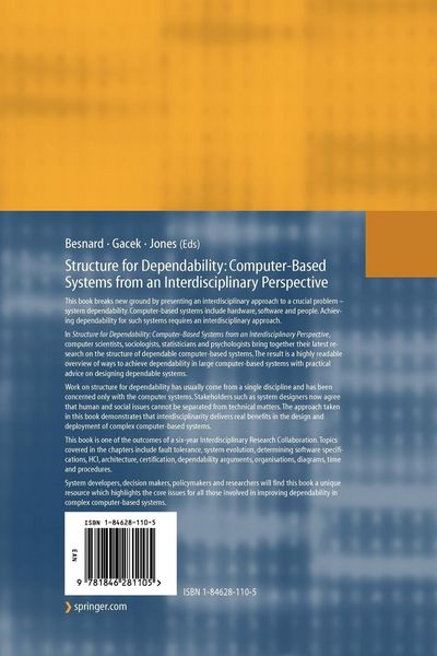 Produktbild: Structure for Dependability: Computer-Based Systems from an Interdisciplinary Perspective