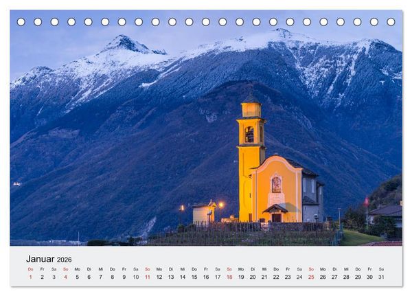 Produktbild: Tessin - Ticino (Tischkalender 2026 DIN A5 quer), CALVENDO Monatskalender