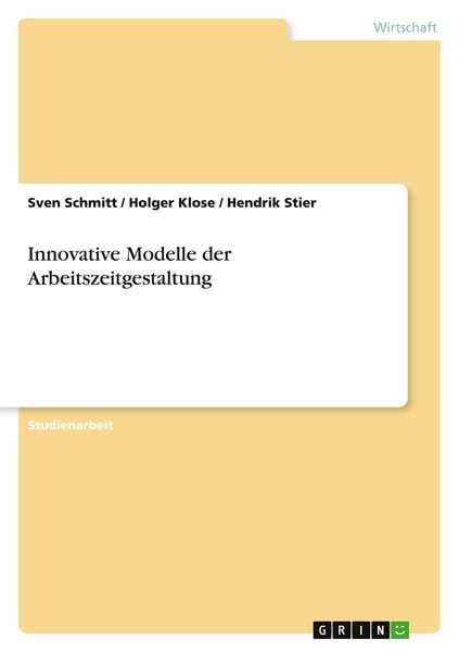 Produktbild: Innovative Modelle der Arbeitszeitgestaltung