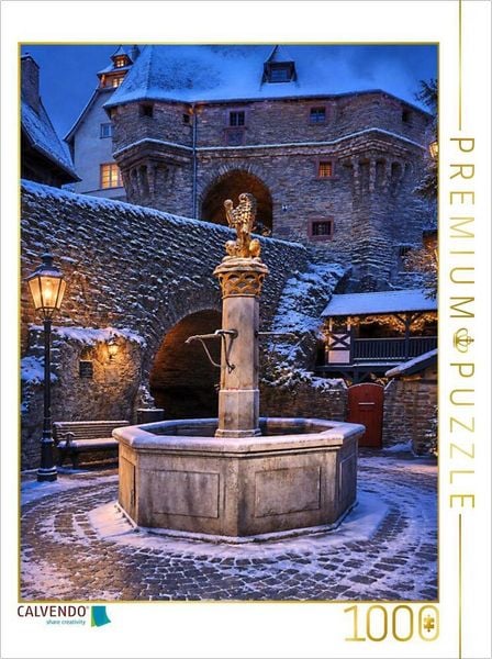 CALVENDO Puzzle Am Löwenbrunnen | 1000 Teile Lege-Größe 64x48cm Foto-Puzzle für glückliche Stunden