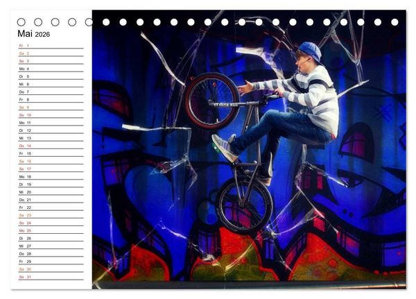 Produktbild: BMX My Life (Tischkalender 2026 DIN A5 quer), CALVENDO Monatskalender
