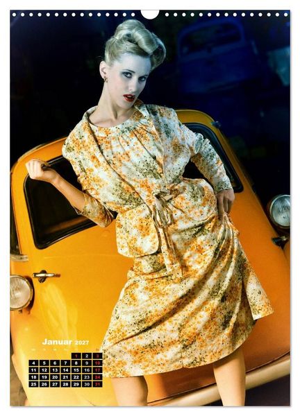 Produktbild: Die Isetta trifft Modells Ein Rollermobil zum Knutschen (Wandkalender 2027 DIN A3 hoch), CALVENDO Monatskalender