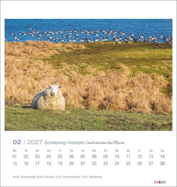 Produktbild: Schleswig-Holstein Postkartenkalender 2027 - Land zwischen den Meeren