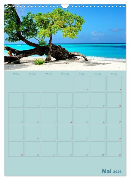Produktbild: Karibik - Sonne, Strand und Palmen (Wandkalender 2026 DIN A3 hoch), CALVENDO Monatskalender