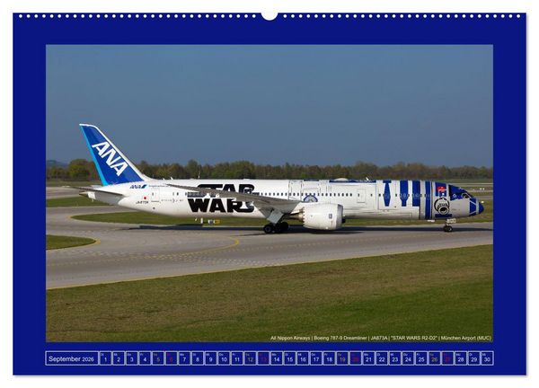 Produktbild: Bunte Airliner (Wandkalender 2026 DIN A2 quer), CALVENDO Monatskalender