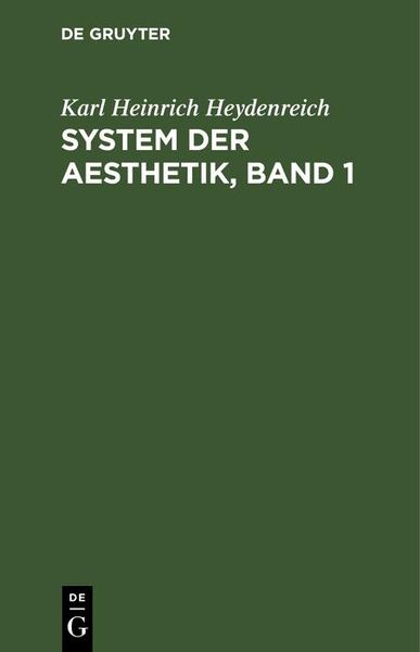 Produktbild: System der Aesthetik, Band 1