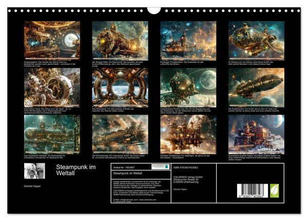Produktbild: Steampunk im Weltall (Wandkalender 2026 DIN A3 quer), CALVENDO Monatskalender
